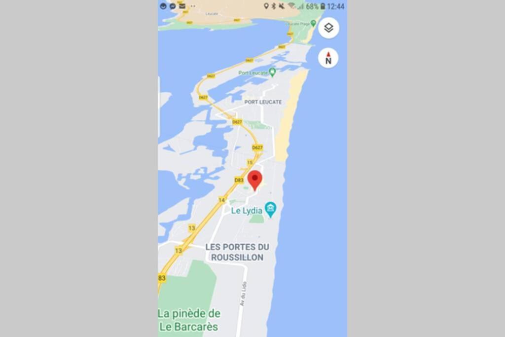 T2, VUE sur MER, TERRASSE, Parking Privé Le Barcarès Esterno foto
